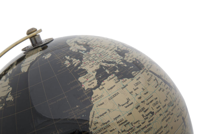 Mappamondo girevole con base in metallo per decorazione interni