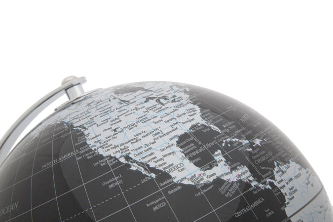 Mappamondo girevole con base in metallo per decorazione interni