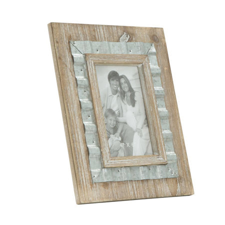 Cornice decorativa in legno MDF e ferro per foto ricordo