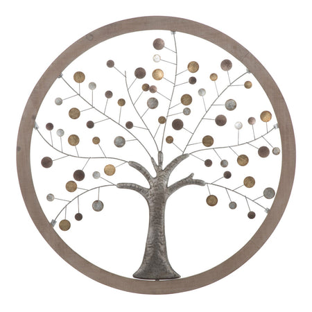 Albero decorativo in ferro e legno da muro per decorazioni ambienti