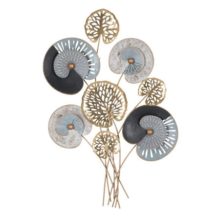 Pannello con fiori decorativi in ferro per decorazioni ambienti