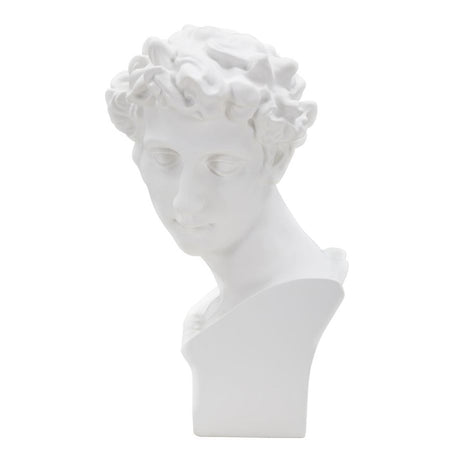Scultura uomo romano in poliresina colore bianco per decorazioni ambienti
