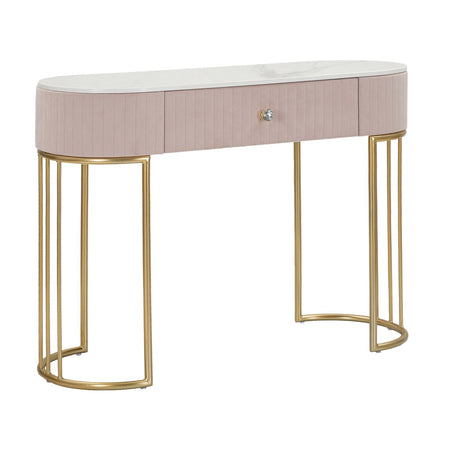 Console "Montpellier" struttura in metallo e legno ripiano in marmo per interni