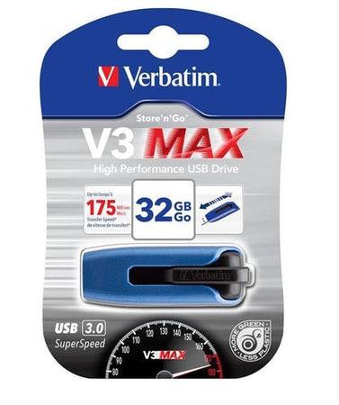 Memoria Pendrive Verbatim V3 Max - 32 Gb - USB 3.0 - Colore Blu