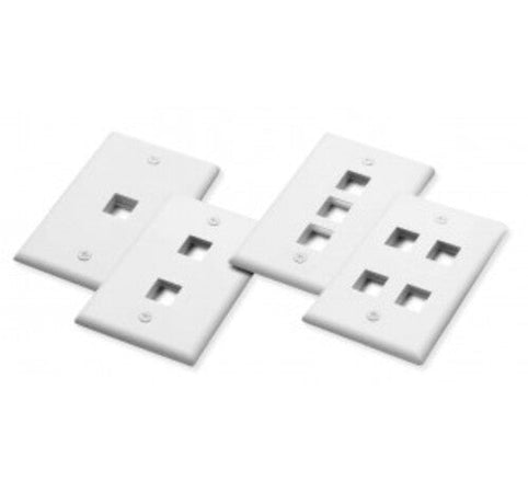 Placche a Muro MOD.503 con 2 frutti Keystone - Bianco