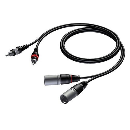 Cavo audio 3mt 2x XLR maschio/ 2xRCA maschio
