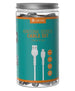 CONFEZIONE IN BARATTOLO 30 CAVI BULK V2 MICRO-USB 5V 2.1A BIANCHI