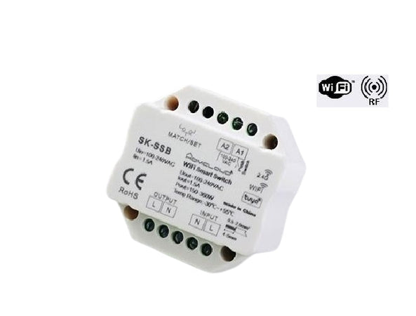 MODULO SMART PULSANTE 220V AC 1CHX1.5A WI-FI+RF 2.4G (SK-SSB)