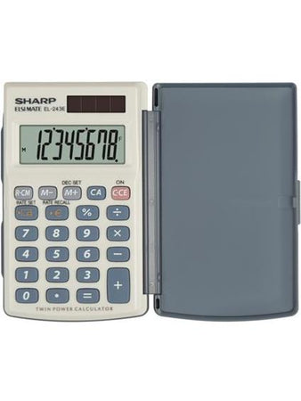 CALCOLATRICE TASCABILE 8 CIFRE CON CUSTODIA (SH-EL243EB)