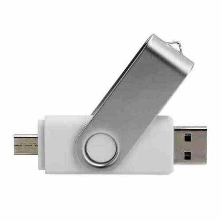 Memoria Pendrive 8 Gb - Dual USB-A / USB-C - Colore Bianco - Ideale per serigrafie - Bulk