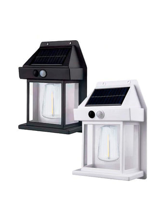 LAMPADA RICARICA SOLARE A PARETE ESTERNO BK-888D BIANCA - LUCE CALDA - SENSORE DI MOVIMENTO