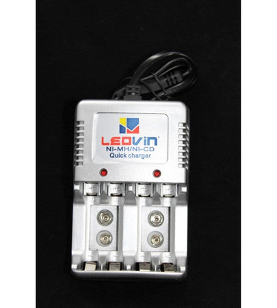 Caricabatterie per pile ricaricabili aa aaa stilo ministilo - carica batterie 9v - 4 slot