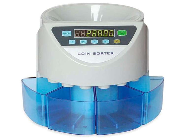 Conta monete Elettronico Automatico - Capacità 250 Monete - 4 Scomparti