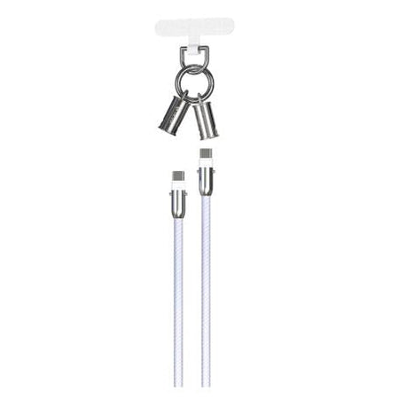 Cordino con Cavo Carica Tipo-C - tracolla 1.2mt - porta telefono Viola