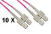 CONFEZIONE 10 CAVI FIBRA OTTICA SC A SC MULTIMODE DUPLEX OM4 MT.2 (LKSCSC4502E)
