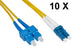 CONFEZIONE 10 CAVI FIBRA OTTICA LC A SC SINGLEMODE DUPLEX OS2 MT.2 (LKLCSC902E)