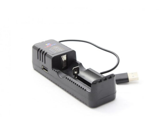 Caricatore 18650 usb per pile ricaricabili al litio - con indicatore led