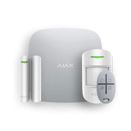 Kit Completo Ajax (versione Bianca) - 1 Unità Centrale Hub Ajhub 1 Rivelatore Motionprotect Ajmp 1 Contatto Magnetico Per Porte E Finestre Doorprot
