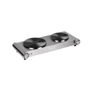 Fornello Elettrico Ardes Hobinox Duo - Con 2 Piastre In Ghisa 18,8 E 15,5 Cm. - Potenza 1500w+1000w