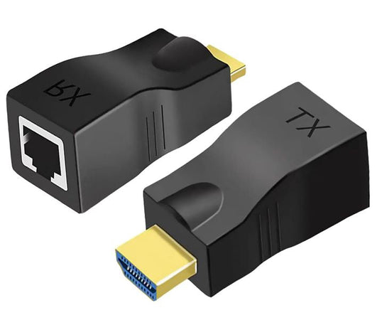 Estensore di segnale HDMI su cavo Ethernet RJ45 Cat 5e/6 - Porta HDMI passante 30M - HD 4K 1080P per PC, HDTV, HDPC, PS3, STB