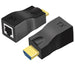 Estensore di segnale HDMI su cavo Ethernet RJ45 Cat 5e/6 - Porta HDMI passante 30M - HD 4K 1080P per PC, HDTV, HDPC, PS3, STB