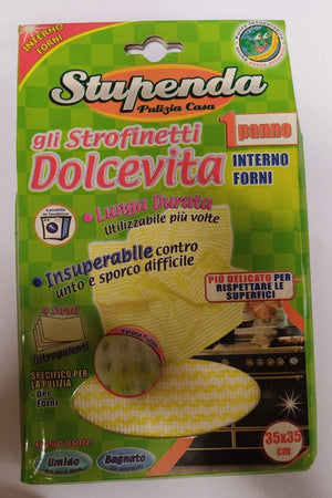 BRIANTINA - STUPENDA - 2 STROFINETTI "DOLCEVITA" IDEATI PER LA PULIZIA DI INTERNO FORNI - 35X35 CM