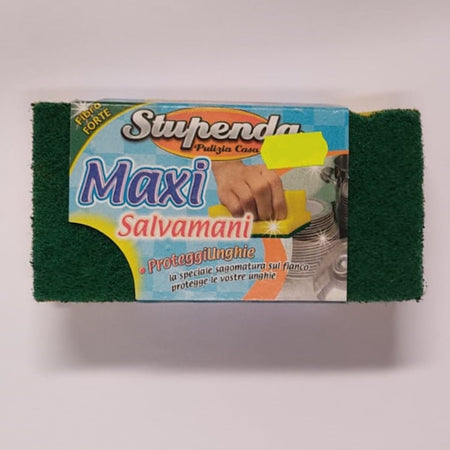 BRIANTINA - STUPENDA - SPUGNA "MAXI SALVAMANI" IN FIBRA FORTE - PER UNA PULIZIA SICURA