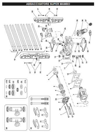 Kit completo guarnizioni e pistoncini di ricambio per abbacchiatore Zanon Super Mambo