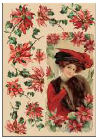 CALAMBOUR - FOGLIO DI CARTA DECOUPAGE "CHR1"