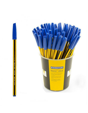 Confezione 50 penne Noris Stick Staedtler Blu a sfera