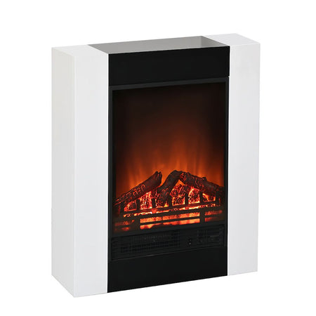 Camino elettrico da muro bianco 1500 W per arredamento Moderno