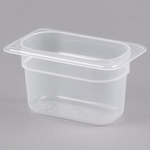 CAMBRO - CONTENITORE PER ALIMENTI FOOD PANS IN POLICARBONATO TRASPARENTE - FORMA RETTANGOLARE - 1/9x4 100MM