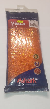 SHARK - TAPPETINO ANTISCIVOLO PER VASCA "BUNDLE" 36x72CM - COLORE ARANCIONE **