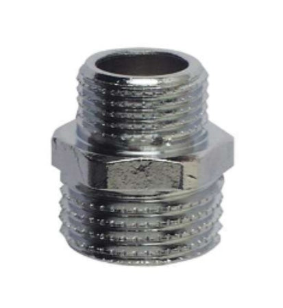 MASIDEF - CORNAT - RACCORDO DOPPIO RIDUZIONE MASCHIO 1/2"X3/8" IN OTTONE CROMATO