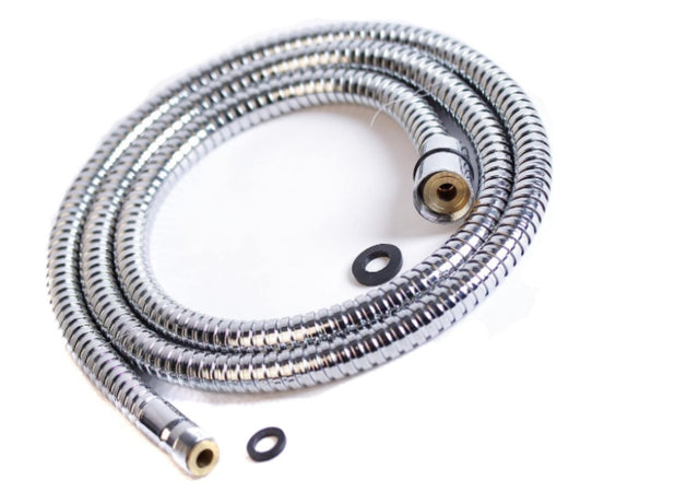 TUBO FLESSIBILE CROMATO PER DOCCIA CON RACCORDO 1/2"-1/2" - CON GUARNIZIONI