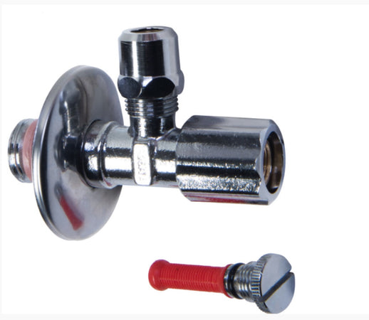 VALVOLA A SQUADRA CON SETACCIO - RACCORDO 1/2" CROMATA