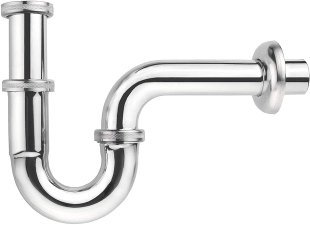 MASIDEF - SIFONO ANTIODORI PER LAVABO 1/4" IN OTTONE CROMATO 120MM
