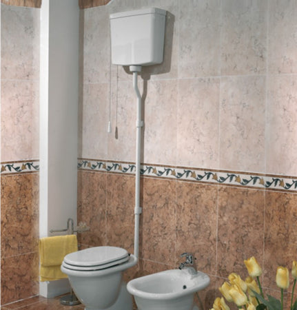 VALSIR - CASSETTA DI RISCIAQUO PER WC "MUREX" - CON INSTALLAZIONE A MURO IN POSIZIONE ALTA