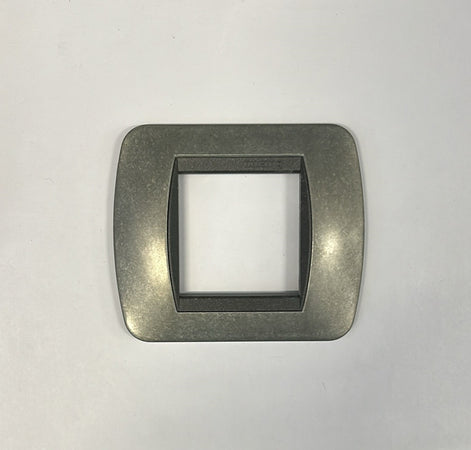 BTICINO - PLACCA 2 MODULI COLORE GRIGIO NATIVE L4802NA
