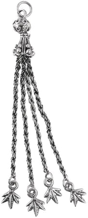 RAYHER - CIONDOLO NAPPA IN METALLO CON FOGLIE 10CM - COLORE ARGENTO