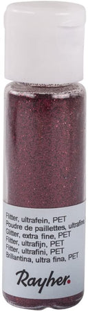 RAYHER - GLITTER ULTRAFINE "PET" 20ML - COLORE VINO ROSSO