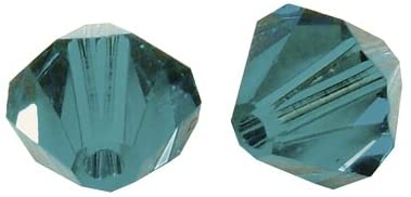 RAYHER - 25 PEZZI - PERLE DI CRISTALLO "SWAROVSKI" FORMA ROMBO Ø4MM - COLORE TURCHESE INDIANO