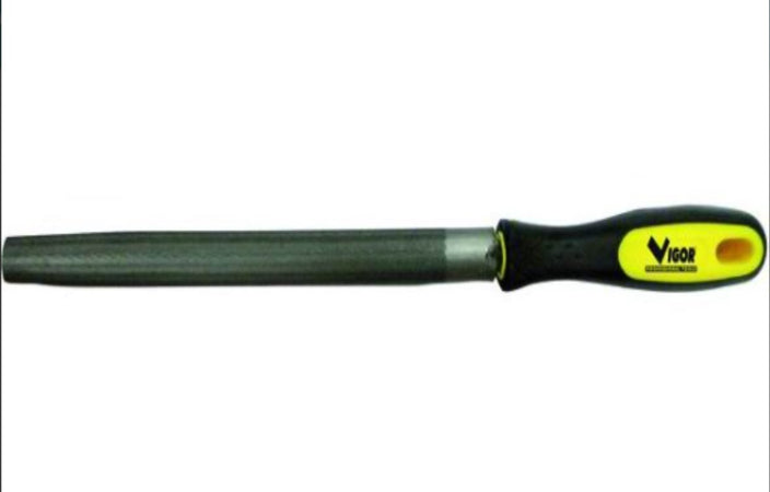 VIGOR - LIMA PROFESSIONALE - 1/2 TONDA 1/2 DOLCE - CON MANICO IN PVC 6"