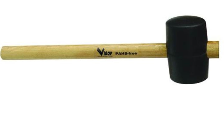 VIGOR - MAZZETTA "ETRA" CON TESTA IN GOMMA 480gr - IMPUGNATURA IN LEGNO