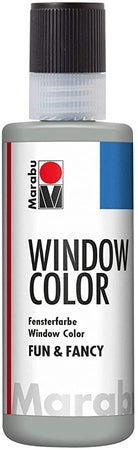 MARABU - "FUN&FANCY" COLORE A BASE D'ACQUA PER VETRI 8OML - COLORE PER CONTORNI ARGENTO 082