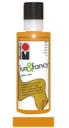 MARABU - "FUN&FANCY" COLORE A BASE D'ACQUA PER VETRI 8OML - COLORE AMBRA 017