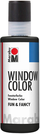 MARABU - "FUN&FANCY" COLORE A BASE D'ACQUA PER VETRI 8OML - COLORE NERO 173