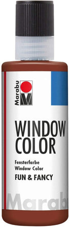MARABU - "FUN&FANCY" COLORE A BASE D'ACQUA PER VETRI 8OML - COLORE MARRONE MEDIO 046