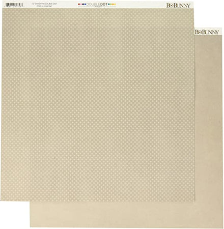 BOBUNNY - CARTONCINO STRUTTURATO FRONTE/RETRO "DOUBLEDOT" 12x12CM - COLORE OMBRA