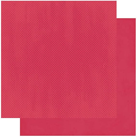 BOBUNNY - CARTONCINO STRUTTURATO FRONTE/RETRO "DOUBLEDOT" 12x12CM - COLORE ROSSO
